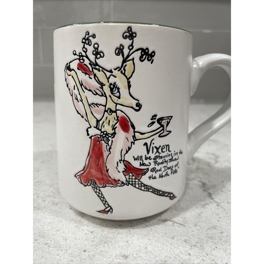 VIXEN Christmas 18oz Mug 2024 Eli + Ana Rudolph The Red Nose Reindeer NEW